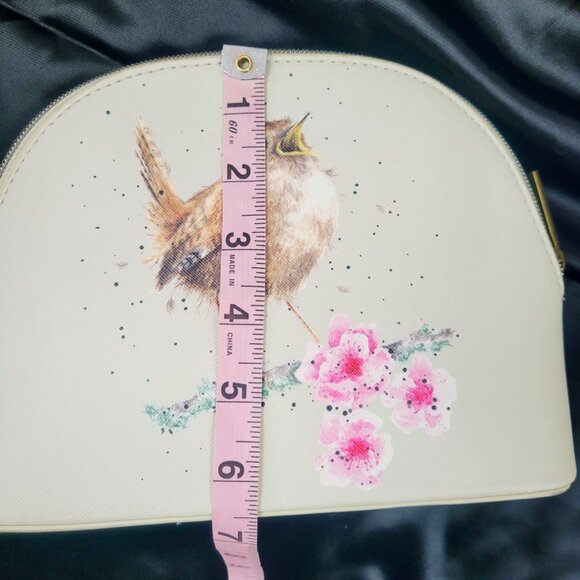Wrendale Designs Cosmetics Bag Little Tweets Bird Flowers Wren by Hannah Dale - Picture 15 of 15